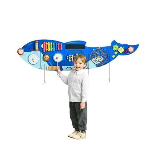 Panneaux Muraux d'Activités Orque-VEVOR-12 Jeux-Jouet Mural Sensoriel Montessori pour Enfants 3-12 ans