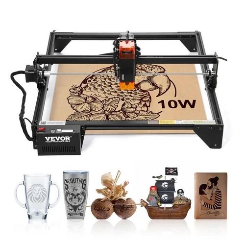 Machine à Graver Laser-VEVOR-10 W Graveur Laser Zone de Travail 38x40 cm -pour Bois Certains Métaux