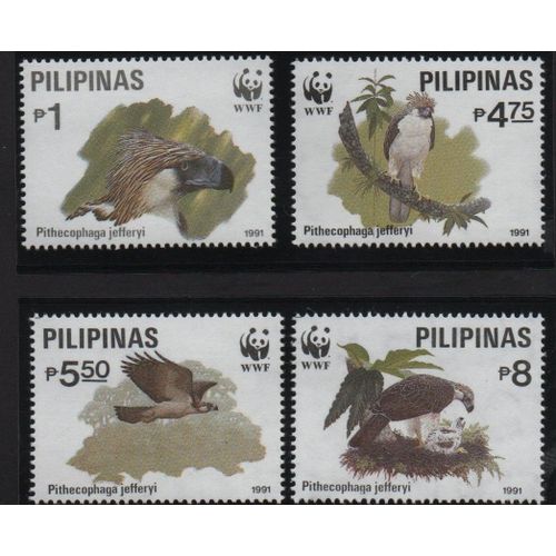 Philippines Timbres Animaux : Oiseaux De Proie 1991