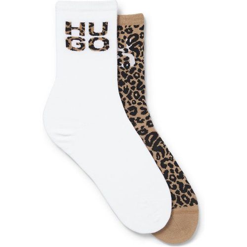 Lot De Deux Paires De Chaussettes Mi-Mollet Avec Détails À Motif Léopard35-38,39-42