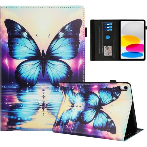 Coque Pour Ipad 11 Pouces(A16) 2025/Ipad 10ème Génération 10.9 Pouces 2022 Impression Graphique Housse En Tablette Cuir Pu Protection Pour Ipad 10.9 Papillon D'ombre[Pad5128020]