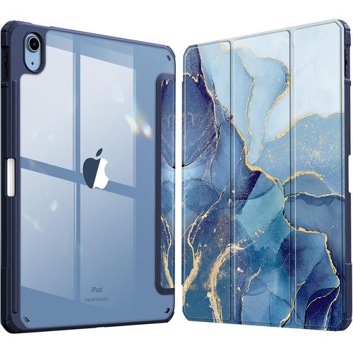 ¿Housse Marbrée Océanique Ipad 11" A16¿ - Surface Texturée Anti-Glisse - Compatible Modèles 2022-2025