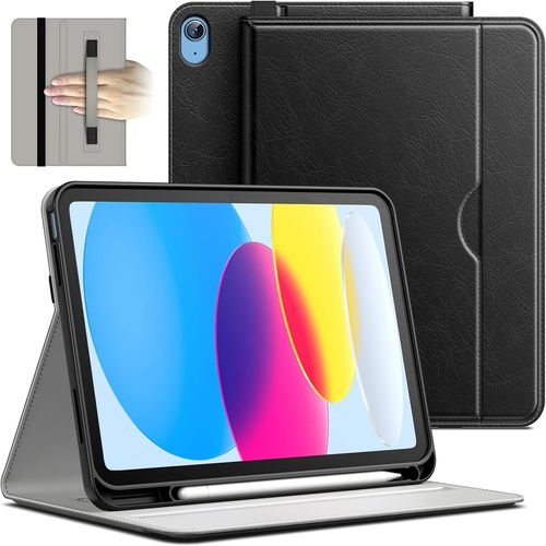 Coque Pour Ipad (A16) 11ème/10ème Génération (2025/2022), Pu Cuir Folio Protecteur Housse Étui De Tablette Avec Porte-Stylet & Poche, Multi-Angle Affichage (Noir)[Pad5126650]