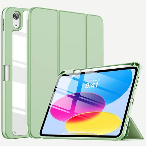 Coque Pour Ipad A16 11ème Génération 11 Pouces 2025,Ipad 10ème Génération 2022 10,9 Pouces Avec Porte Stylet,Étui Tri-Fold Transparente,Housse Avec Veille/Réveil Auto, Vert[Pad5127805]