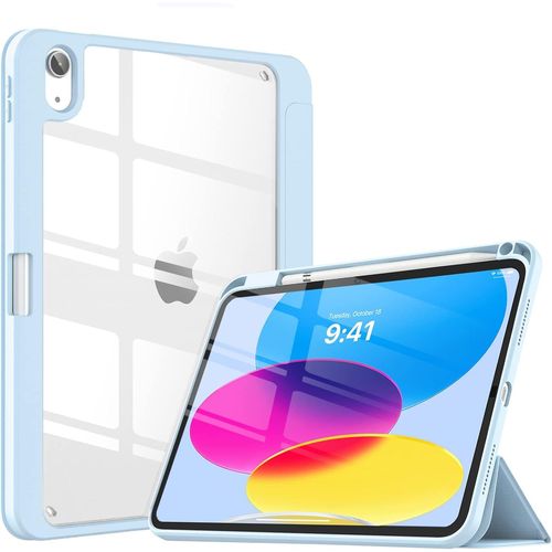Coque Pour Ipad A16 11ème Génération 11 Pouces 2025,Ipad 10ème Génération 2022 10,9 Pouces Avec Porte Stylet,Étui Tri-Fold Transparente,Housse Avec Veille/Réveil Auto, Bleu Ciel[Pad5127803]