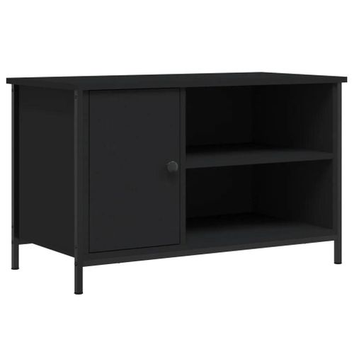 Meuble Tv Noir 80x40x50 Cm Bois D'ingenierie