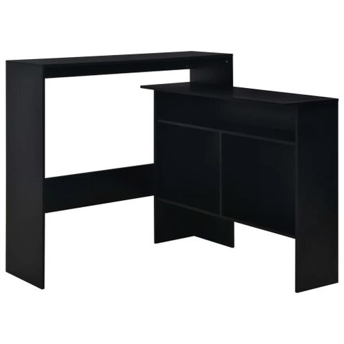 Table De Bar Avec 2 Dessus De Table Noir 130 X 40 X 120 Cm