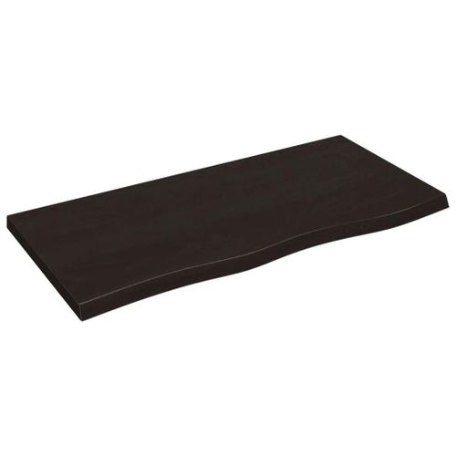 Etagere Murale Marron Fonce Bois Chene Massif Traite