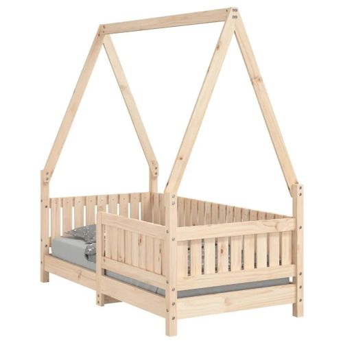Cadre De Lit Pour Enfant 70x140 Cm Bois De Pin Massif