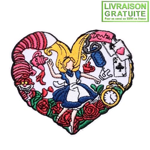 Patch Écusson Alice Au Pays Des Merveilles - Thermocollant