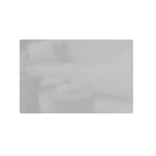 Radiateur électrique fixe à inertie sèche céramique façade en verre 1500W Bestherm IRIS horizontal blanc