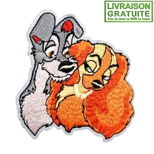 Patch Écusson La Belle Et Le Clochard Chiens - Thermocollant