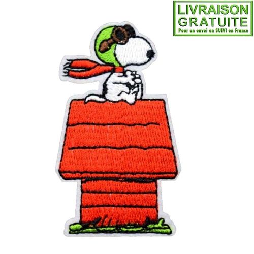 Patch Écusson Snoopy Aviateur Flying Ace (Réf 3) - Thermocollant