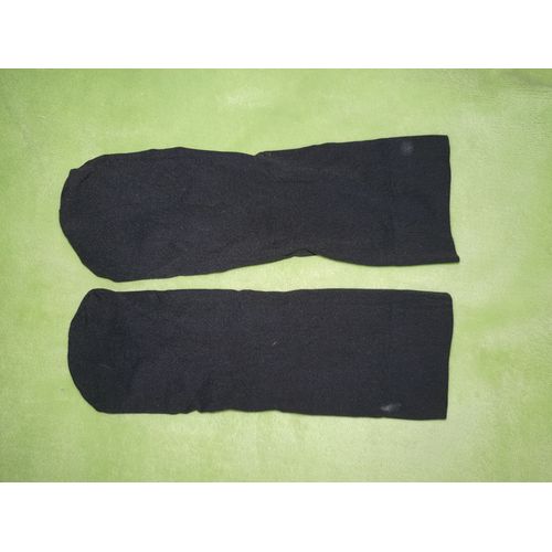 1 Paire Socquettes Noires Mousse 60 Deniers