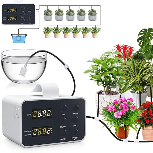 Arrosage automatique intérieur, système d'irrigation goutte à goutte programmé, système d'irrigation pour plantes en pot, plantes d'intérieur, plantes de balcon