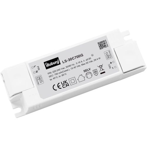 Transformateur LED 700mA Courant Constant 17W - 30W Sans Scintillement LED Bloc d'Alimentation Driver Blanc