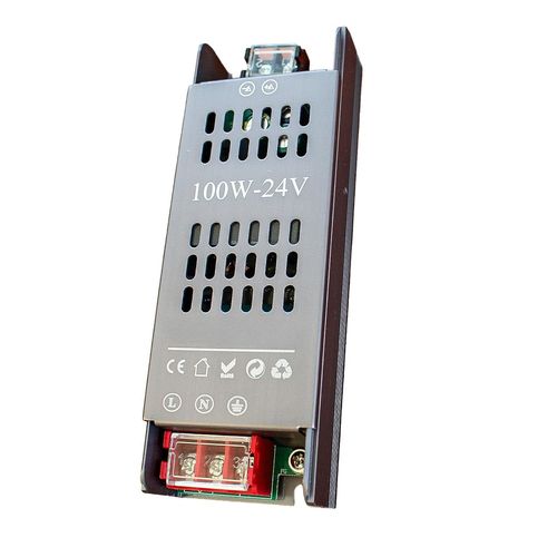 Alimentation LED Slim 24V CC, 100 W, transformateur DIP réglable (25%-100%), entrée 200-240 V CA, IP20