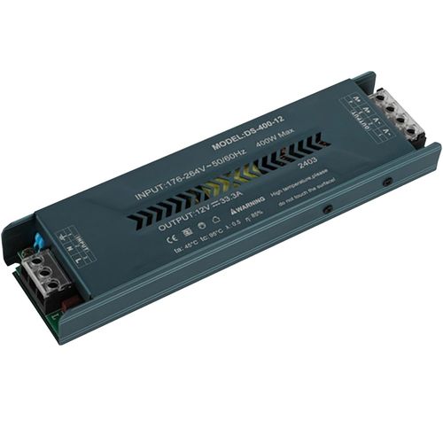 Transformateur LED Driver 220V AC à 12V DC Convertisseur 400W 33.3A Power Supply Ultra Mince Transfo Adaptateur Alimentation, d'alimentation Basse Tension Transfo LED de Tension Constante