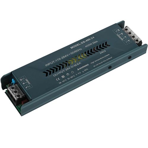 Transformateur LED Driver 220V AC à 24V DC Convertisseur 400W 16.5A Power Supply Ultra Mince Transfo Adaptateur Alimentation, d'alimentation Basse Tension Transfo LED de Tension Constante