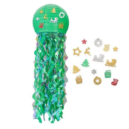 Lanterne à thème de noël en papier méduse, décorations pour arbre de noël, élan, joyeux noël, décor pour maison, bonne année, 2021