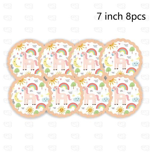 My Little Princess Pony Rainbow Nairobi Ornion Assiette, Serviette, Poulet, Fritance, Décoration de fête d'anniversaire, Baby Shower, Bol