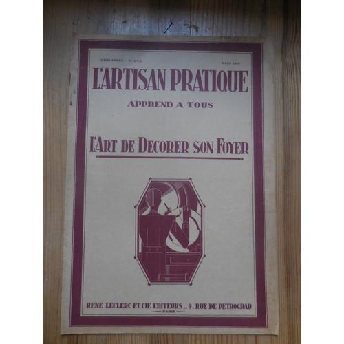 L'artisan Pratique N° 273 - Mars 1932