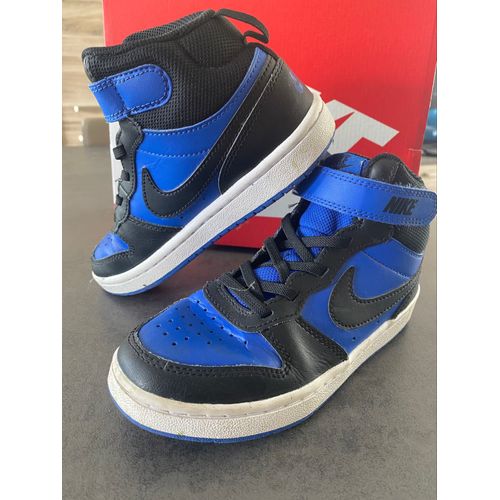 Baskets Montantes Court Borough Mid 2 Nike Noire Et Bleu Taille 31,5