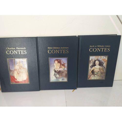 Lot De Trois Livres De Contes Grim,Perrault,Andersen