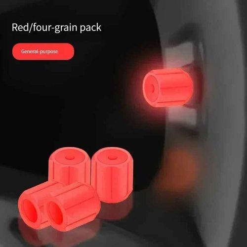 Bouchons De Assujetshoous Pour Voiture,Moto,Vélo,Style De Roue,Décoration De Moyeu Universel,Rouge Structurels Ent- 4pcs (Red)
