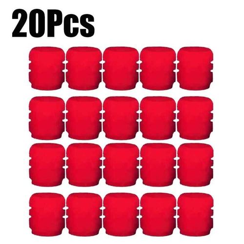 Mini Bouchons De Valve Brillants Colorés Pour Voiture Et Moto,Couvercle De Moyeu De Roue,Accessoires De Décoration - Red 20pcs-F