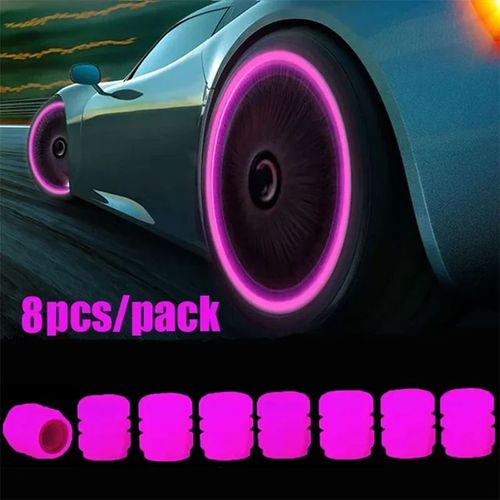 Bouchons de assujetShoous pour voiture,couvercle de moyeu de moto,décoration pour placements,modèle 3 Y 2022 S X - 8Pcs Pink-B