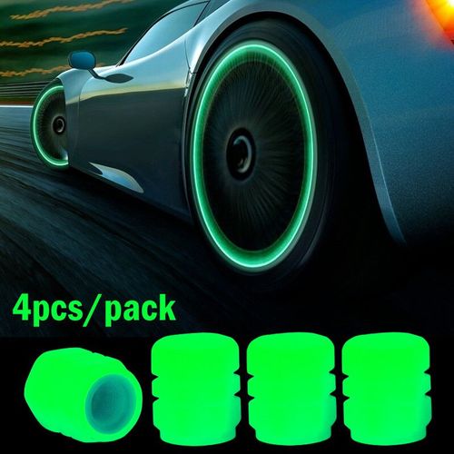 Bouchons De Assujetde Voiture Shoous Opathy,Structurels Ents,Brillants La Nuit,Moto,Vélo,Roue De Vélo,Moyeu,Bouchons De - 4pcs Green