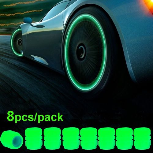 Bouchons De Assujetde Voiture Shoous Opathy,Structurels Ents,Brillants La Nuit,Moto,Vélo,Roue De Vélo,Moyeu,Bouchons De - 8pcs Green