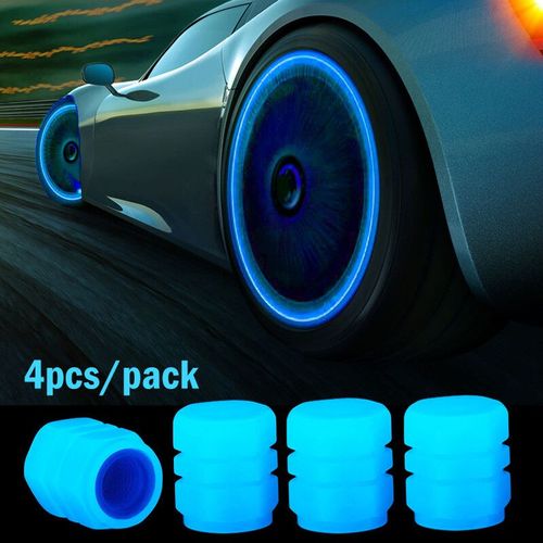 Bouchons De Assujetde Voiture Shoous Opathy,Structurels Ents,Brillants La Nuit,Moto,Vélo,Roue De Vélo,Moyeu,Bouchons - 4pcs Blue-F