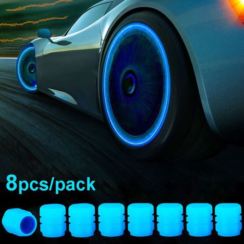 Bouchons De Assujetde Voiture Shoous Opathy,Structurels Ents,Brillants La Nuit,Moto,Vélo,Roue De Vélo,Moyeu,Bouchons - 8pcs Blue-E