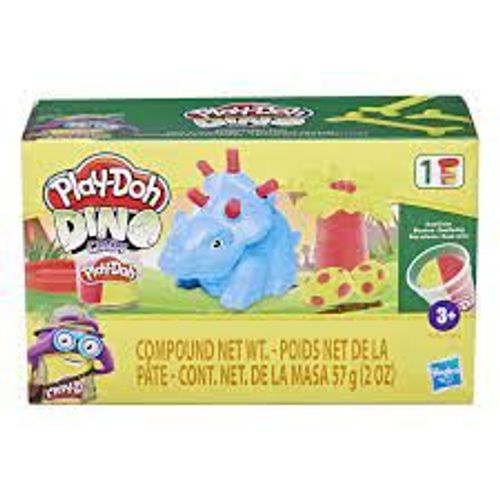 Play doh dino crew - Mini Triceratops + 1 pot pate à modeler bicolre