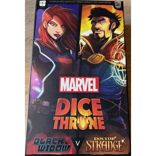 USA-OPOLY Marvel Dice Throne Black Widow vs Doctor Strange Jeu de société partir de 8 Ans 2 Joueurs Plus de 30 Minutes de Temps de Jeu USODT011753