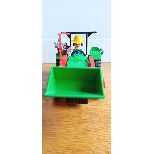 Playmobil vintage country ferme tracteur fermier pot lait 3500
