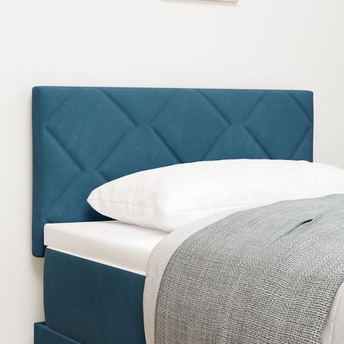 Tête De Lit Vidaxl Design Blocs Diamants Bleu Foncé 80 Cm Velours