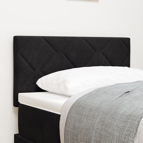 Tête De Lit Vidaxl Design En Blocs De Diamant Noir 80 Cm En Velours