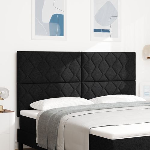 Vidaxl Tête De Lit Design Blocs En Diamant Noir 180 Cm Tissu