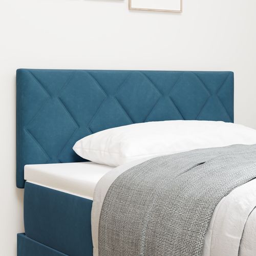 Tête De Lit Vidaxl Design Bloques Diamant Bleu Foncé 90 Cm Velours