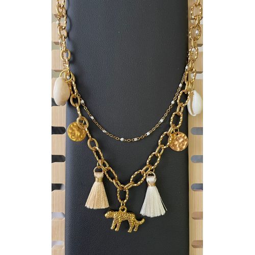 Collier Breloques Acier Inoxydable