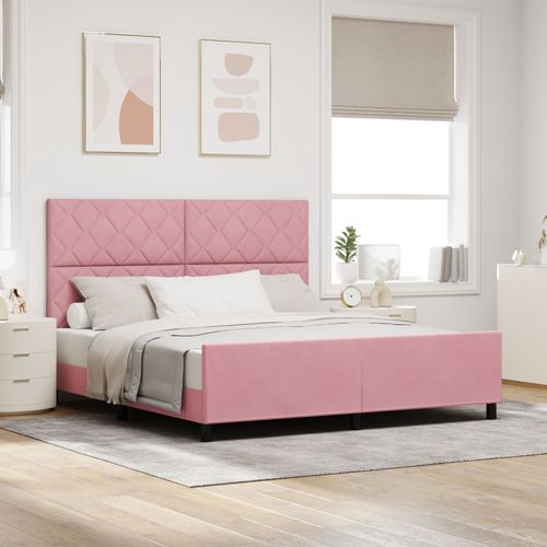 Cadre De Lit Vidaxl Rose 180x200 Cm Velours