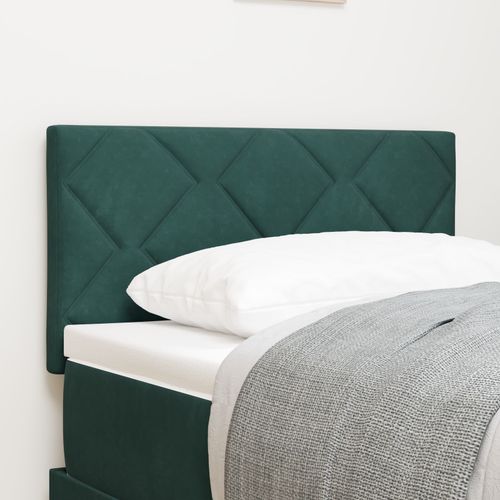 Vidaxl Tête De Lit Design Blocs Diamant Vert Foncé 80 Cm Velours