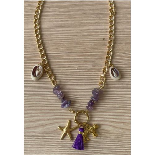 Collier Breloques Acier Inoxydable