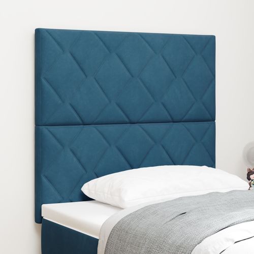 Vidaxl Tête De Lit Design Blocs En Diamant Bleu Foncé 100 Cm Velours, Vidaxl Tête De Lit Design Blocs En Diamant Bleu Foncé 200 Cm Velours