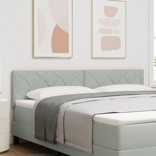 Tête De Lit Vidaxl Design Blocs De Diamant Gris Clair 180 Cm Velours