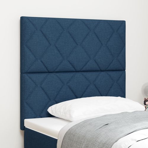 Tête De Lit Vidaxl Design À Motifs En Losange Bleu 100 Cm En Tissu, Tête De Lit Vidaxl Design À Motifs En Losange Bleu 200 Cm En Tissu