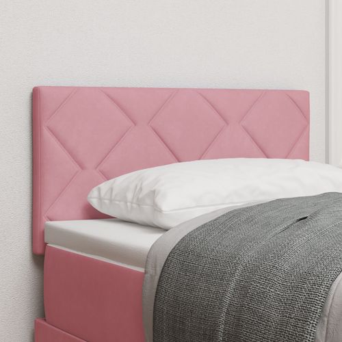 Tête De Lit Vidaxl Design Blocs Diamants Rose 80 Cm Velours